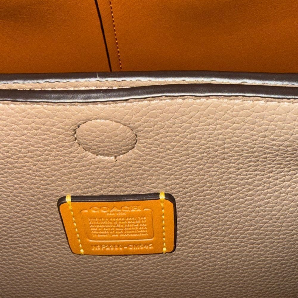 Coach Taupe Leather Shoulder Bag - Picture 4 of 14